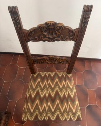 Set di 6 sedie antiche in legno