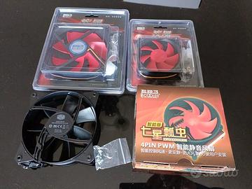 Set 4 Ventole PC: 1 x CPU, 2 x 120mm, 1 x 80mm