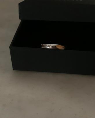 Anello Fede con cristallino bianco