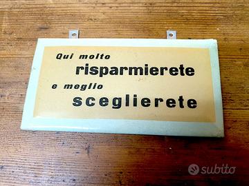 Targa tabella insegna metallica originale 1940-'50
