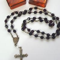 Antico Rosario Sant’Antonio con grani neri