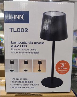 Lampade da tavolo a led nere ricaricabili  nuove