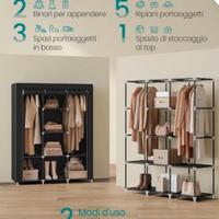 Armadio di Tessuto Guardaroba Portatile Organizzat