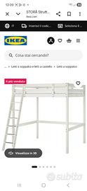 Letto a soppalco Ikea e materasso