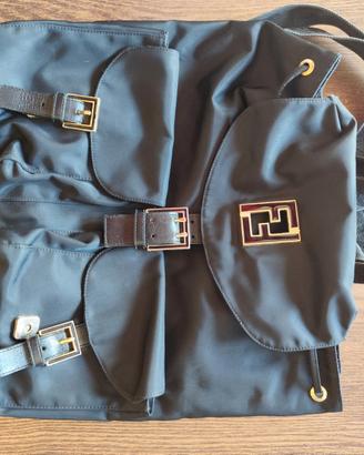 Zaino Fendi originale – Nylon nero con logo