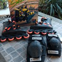 ROLLERBLADE + protezioni ginocchia/gomiti