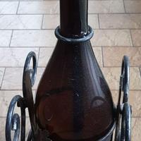 Portabottiglie in ferro battuto basculante