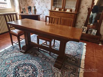 Tavolo in rovere massiccio apribile