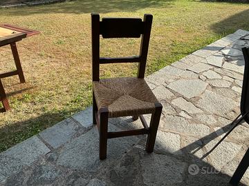 sedie artiganali da taverna o montagna