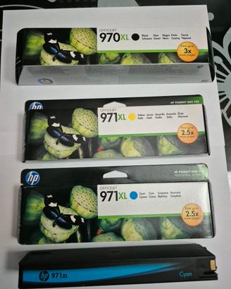 Cartucce Originali HP 970 XL e 971 XL mai aperte +