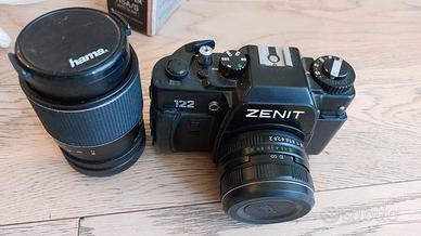 Kit Vintage Zenit 122 (35mm)+Obiettivo 135mm+flash