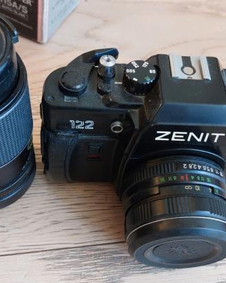 Kit Vintage Zenit 122 (35mm)+Obiettivo 135mm+flash
