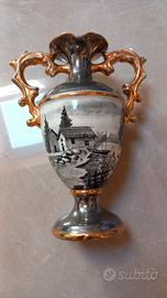 Vaso Anfora Vintage Ceramica Oro Zecchino Italia