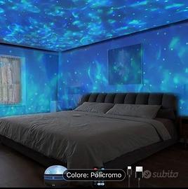 LUCE NOTTE SFERICA ROTANTE LED RGB CON CIELO STELL