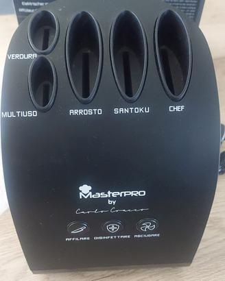 Ceppo affila/sterilizza coltelli Masterpro Cracco