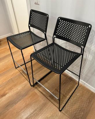 Sgabelli Midj Slim H65 in metallo nero come nuovi