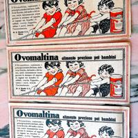 SET 3 OVOMALTINA CARTONCINO PUBBLICITARIO ANNI '30