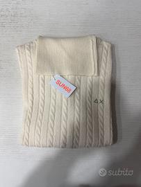 Maglione SUN68 panna a trecce collo alto XL
XL · N
