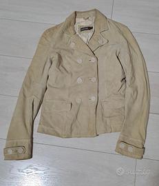 Trench giacca in vera pelle renna morbidissima