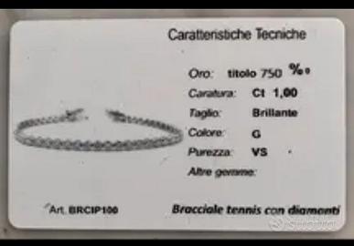 bracciale tennis oro e brillanti 
