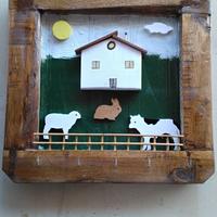 Portachiave da parete in legno vecchio fatto a man