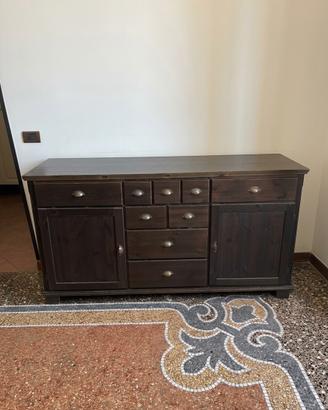 Credenza IKEA Markör – in legno massello scuro