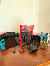 Switch Oled Bundle con Custodia e Gioco Zelda