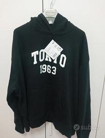 Felpa nera donna con cappuccio Zalando XXL