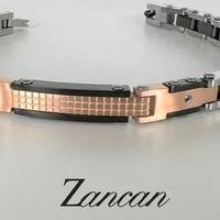 Bracciale Zancan acciaio ceramica e oro rosa nuovo