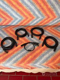 4 Cavi Audio XLR Professionali + 1 Cavo Splitter
