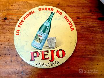 PEJO ACQUA BIBITE TABELLA TARGA INSEGNA 1950 ORIG,