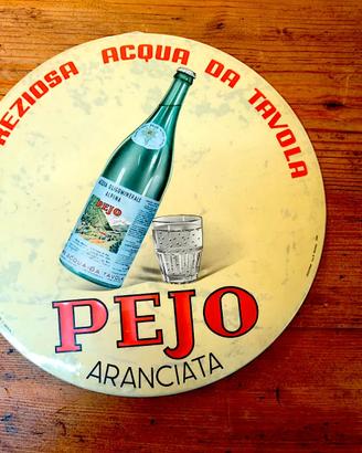 PEJO ACQUA BIBITE TABELLA TARGA INSEGNA 1950 ORIG,