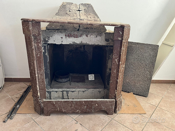 Camino completo di cornice di marmo