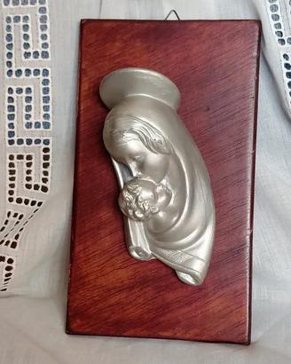 🤱🏼 Madonna con Bambino scultura in gesso da pare