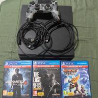Ps4 + Controller + Cavi + Giochi