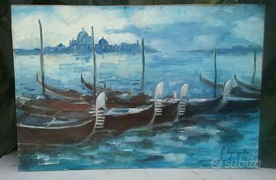 Dipinto gondole veneziane 