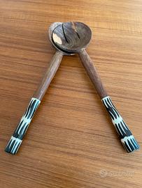 Set mestoli in legno da insalata