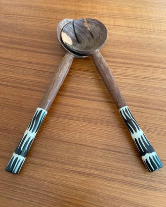 Set mestoli in legno da insalata