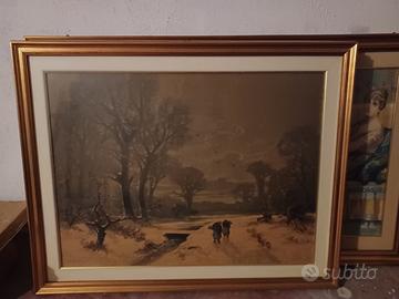 Cornice e la copia di Paesaggistico di A. Kaufman