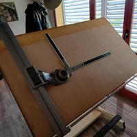 tavolo da disegno tecnico vintage