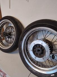 coppia ruote motard  per cr cre 125/250 /500