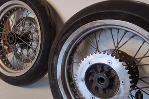 coppia ruote motard  per cr cre 125/250 /500