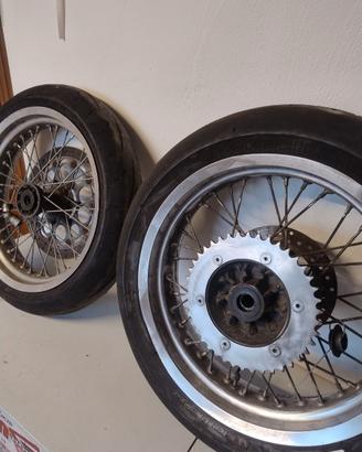 coppia ruote motard  per cr cre 125/250 /500