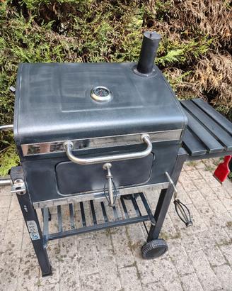 barbecue a carbonella con manovella e termostato 