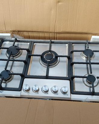 Piano Cottura 90 cm Inox Ferri Ghisa 