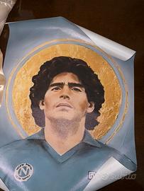 Cartellone di tela di maradona