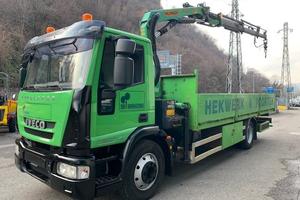 Iveco Eurocargo 140K cassone fisso con gru euro 5