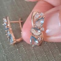 Orecchini eleganti acquamarina