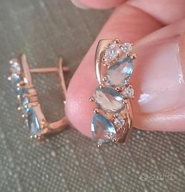 Orecchini eleganti acquamarina