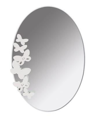 Specchio design da parete farfalle bianche